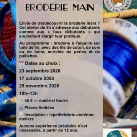 affiche atelier broderie