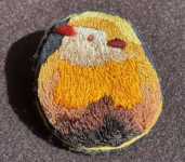 broche oiseau jaune