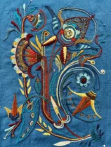 motif papyrus ecole de broderie