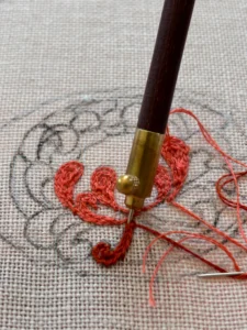 pivoine crochet de lunéville